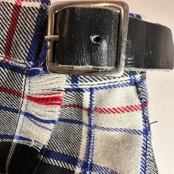 Vintage St. Michael Plaid Wrap Skirt | Size 12 | Polyester Viscose Blend - Picture 5 of 5